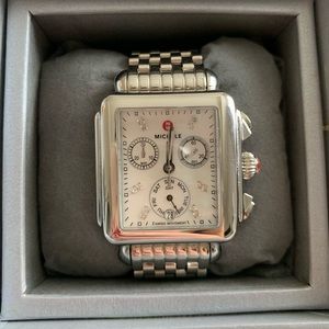 Michele Deco White Mother of Peral Diamond Watch